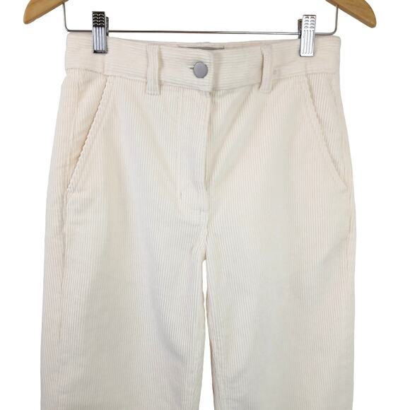 Everlane SZ 2 The Corduroy Straight Leg Ankle Crop Trouser Pants Sandstone - Picture 3 of 6